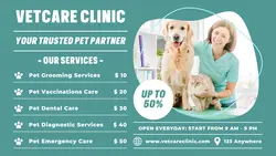 Pet Care Clinic Services Promotion Twitter Post
