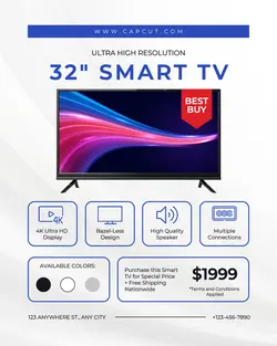 Smart TV Electronic Product Display Promotion