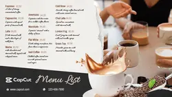 Coffee Shop Menu List Twitter Post