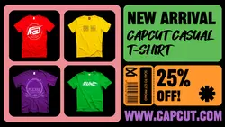 Fashion New Arrival T-Shirt Flyer Black Pink Green