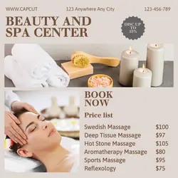 Personal Care Beauty and SPA Center Promotion instagram post