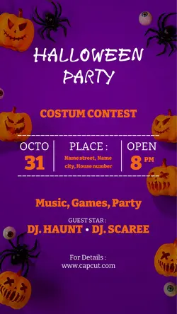 halloween party invitation instagram story