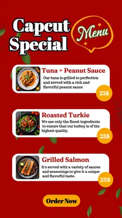 Capcut Special Menu Instagram Story 