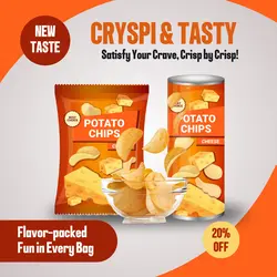E-Commerce Food Potato Chips product Display