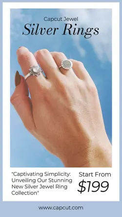 Minimalist Silver Rings Promotion Instagram Story