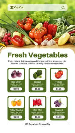 Food Fresh Vegetables Instagram Story