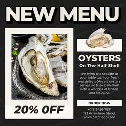 Seafood Oyster Promotion Instagram Post 