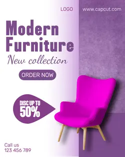 Purple Modern Furniture Promotion