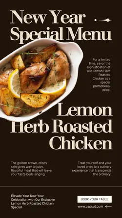New Year Special Menu Instagram Story