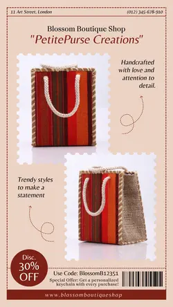 Fashion Handmade Bag Promotion Instagram Story
