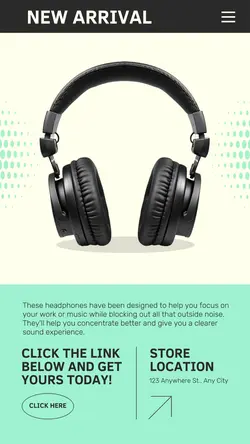 Electronic Headphone Product Display