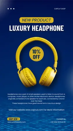 Electronic Luxury Headphone Sale Instagram Story