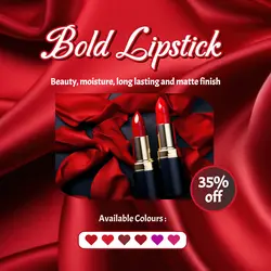 Beauty and Personal Care Product Display Bold Lipstick