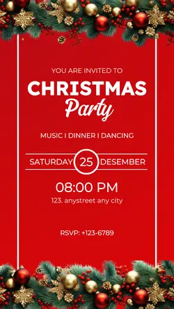 Christmas party invitation instagram story