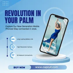E-commerce Electronics Mobile Phone Product Callout Blue