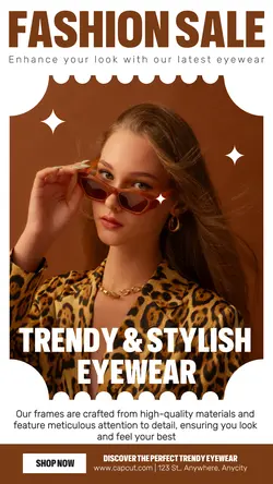 Gray Eyeglasses Promotion Instagram Story