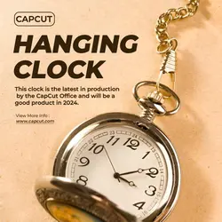 Orange Minimalist Eletronic Hanging Watch Display Product Instagram Post