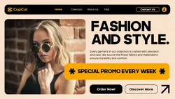 Modern Minimalist Fashion Store Promotion Website