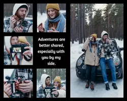 Non-Marketing Photo Collage Winter Travel Black