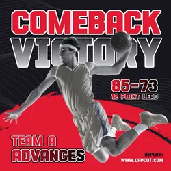 Basketball Comeback Victory - Sports template