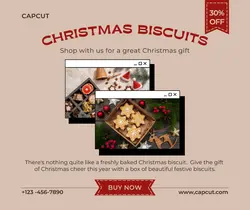Christmas Biscuits Sale Promotion Facebook Post