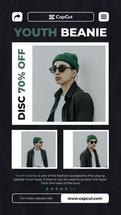 Youth Beanie Fashion Industry Promotion Instagram story