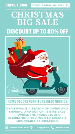 Christmas Big Sale Poster Promotion TikTok Post