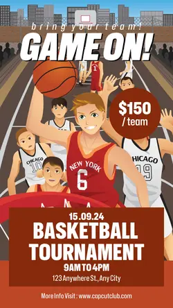 Sport Basketball Tournament Instagram Story 