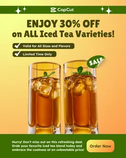 Ice Tea Drink Instagram Promotion Post