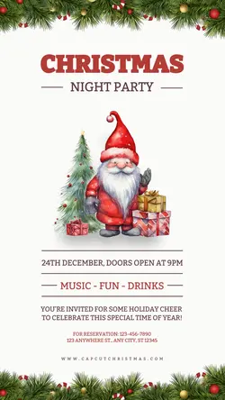 Christmas Night Party Instagram Story
