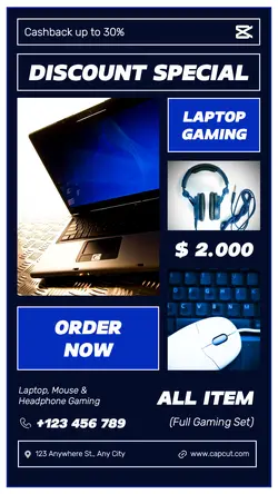 Discount Laptop Gaming Full Set IG Story 