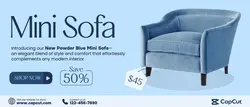 Mini Sofa Minimalistic Promo Banner