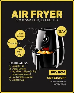 Electronic Air Fryer SALE Promotion