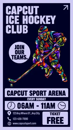 Sport Ice Hockey Club Instagram Story