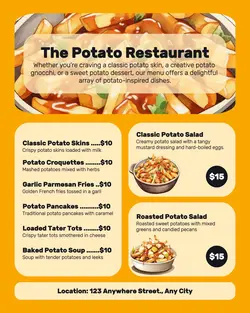 Potato Restaurant Menu