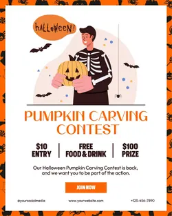 Halloween Carving Contest Instagram Portrait
