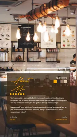 typography InstaStory: About Me for Social Media