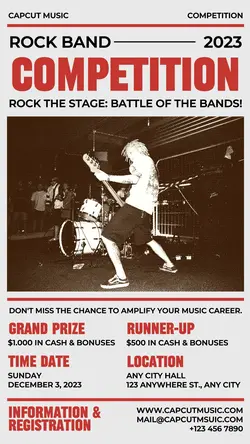 Rock Band Competition Promotion instagram Story