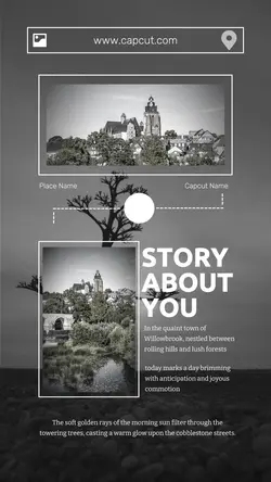 Monochrome Story of The day Instagram Story Typograph