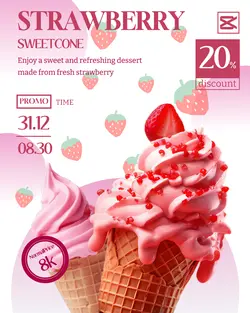 Snack Strawberry Ice Cream Sale