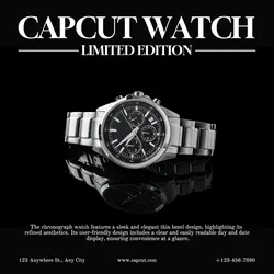 Watch product display for instagram post