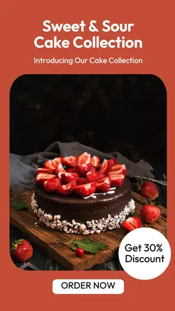 Food and Beverage Cake Promotion IG Story