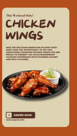foods chicken wings instagram story