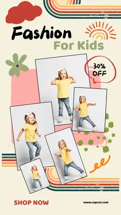 Fashion For Kids Cute Product Display