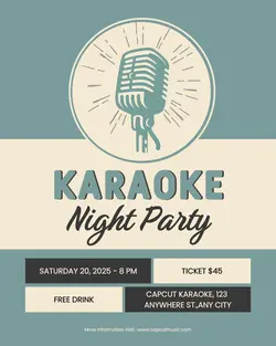 Entertainment Music Karaoke Night Party Promotion