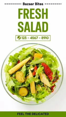 Food and Beverage Salad Menu Instagram Story