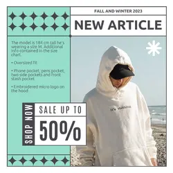 Flat Modern Grid Fashion Sale Instagram Post