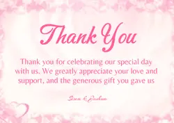 NON-MARKETING THANK YOU PERSONAL CARD