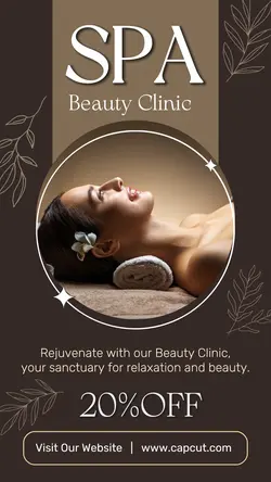 Spa Beauty Clinic Leave Style Instagram Story