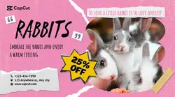 Pet Rabbit Display Retro Style